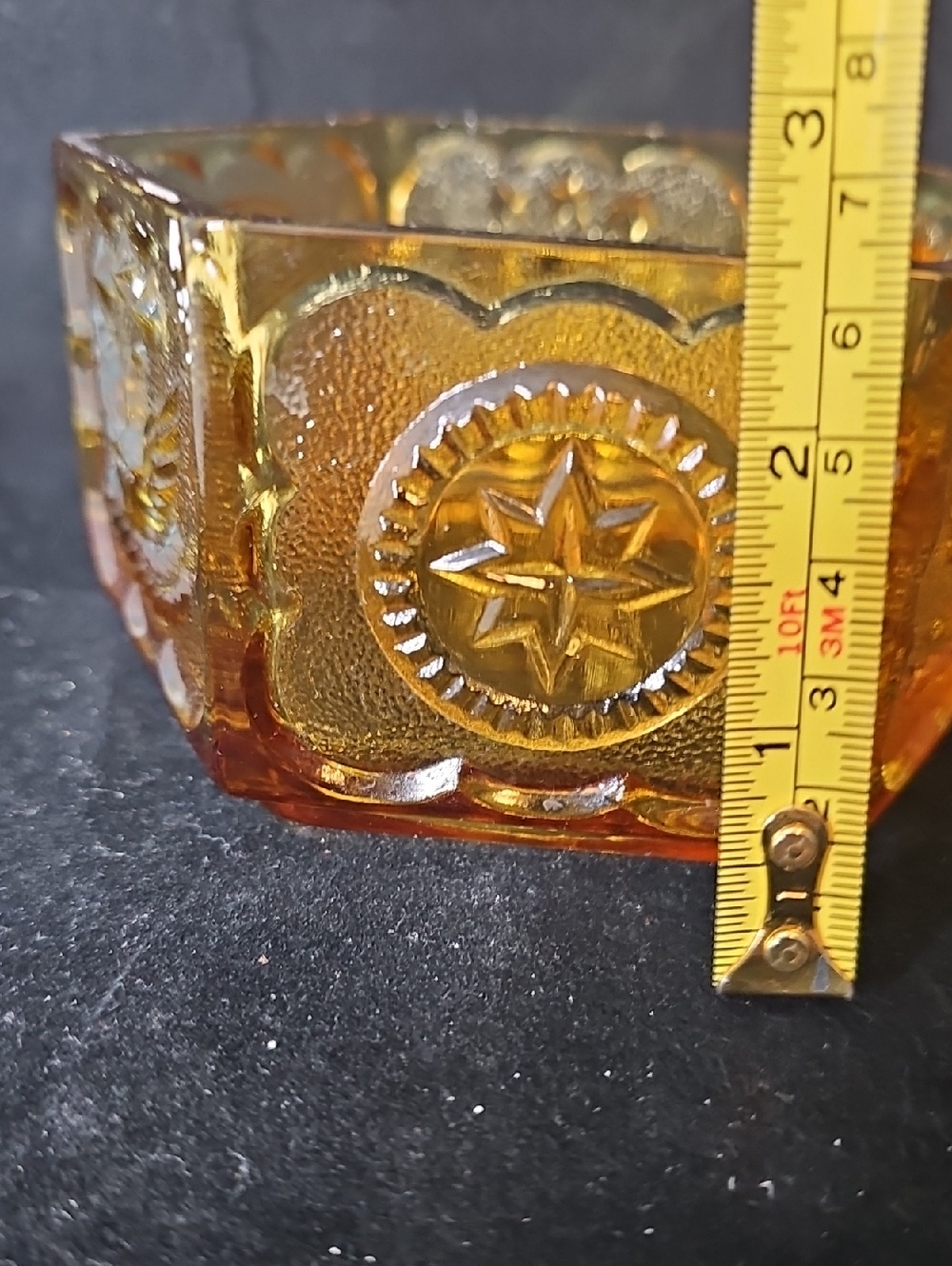 Amber Glass Decorative Dish - Picture 3 of 5